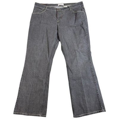 LEVIS Signature Bootcut 42x31 Medium Black Jeans Gray Charcoal Wide Leg