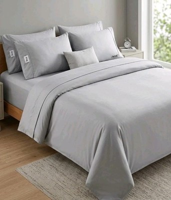 New Sealed Nestl King Size Sheet Set Premium Microfiber Solid Silver Gray Luxury
