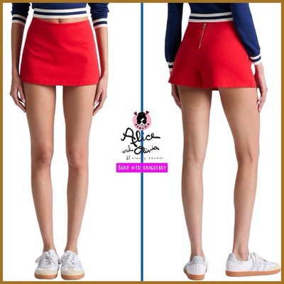 Alice + Olivia Mace Ruby Red Mini Skirt Skort SIZE 12