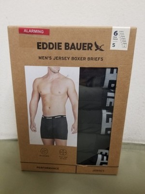 New Eddie Bauer Mens 6 Pack Jersey Boxer Briefs.