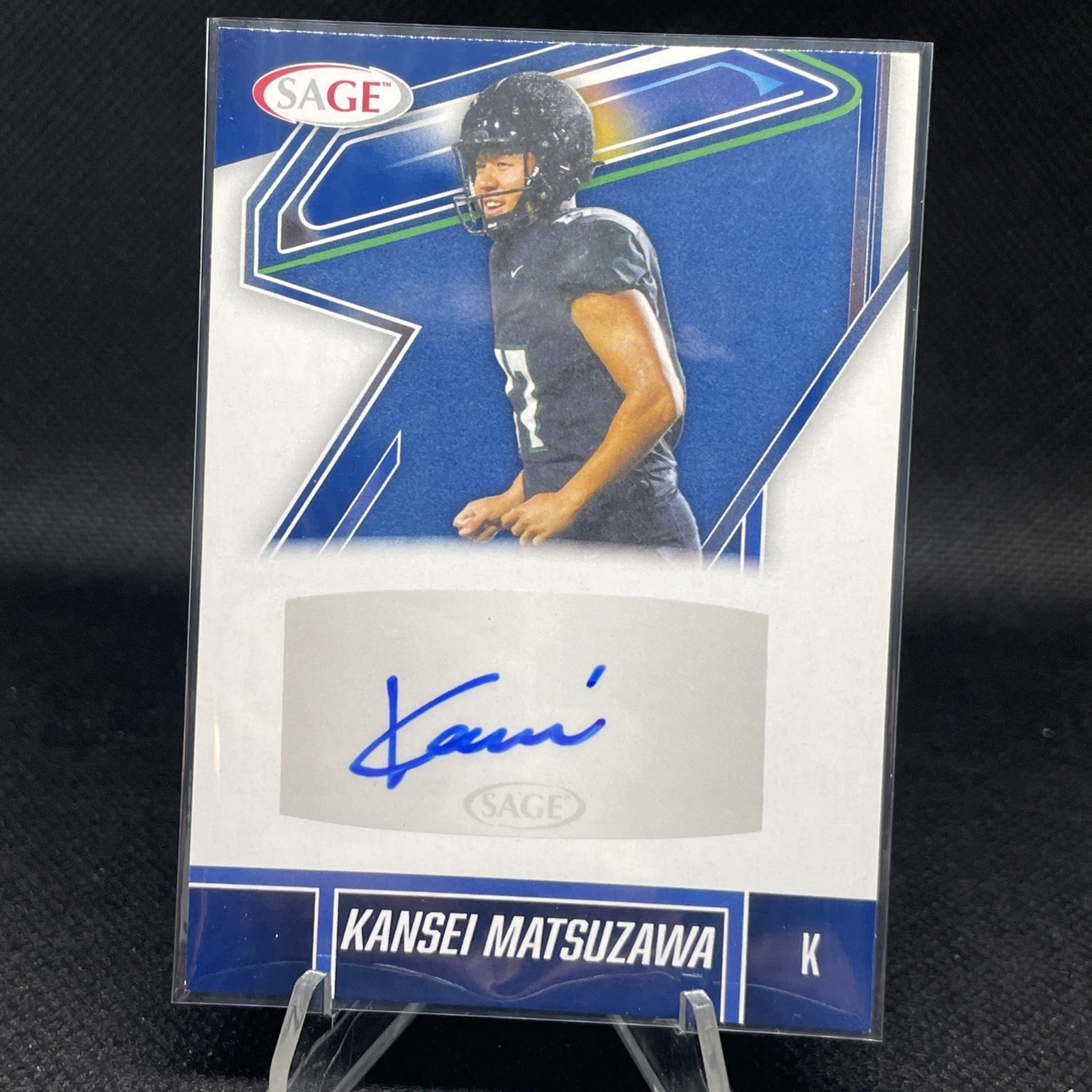 Kansei “Tokyo Toe” Matsuzawa 2026 Sage Blue-Hawaii U-Raiders Rookie K Autograph