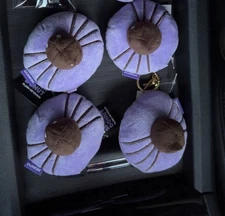 New Limited Edition Dunkin Spider Donut Plush Keychain 2025 Halloween Purple