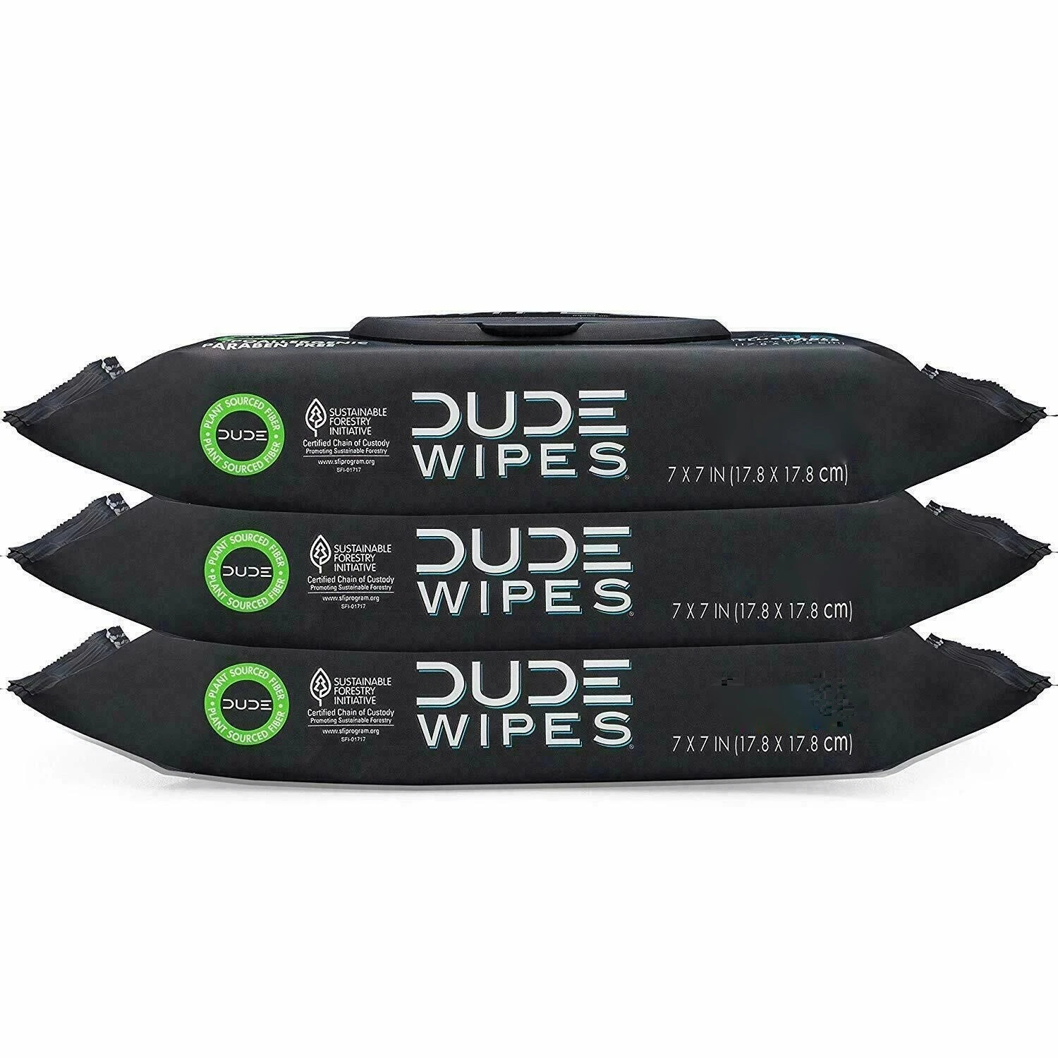 Dude Wipes Flushable 6-Pack Dispenser Packs Unscented Naturally Soothing