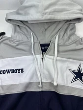 Dallas Cowboys / Prescott / Fleece Full Zip / Mens Hooded NWT Reg $65/Authentic