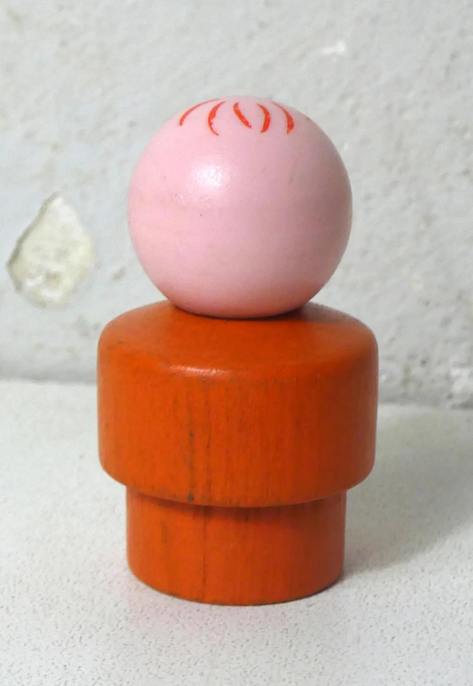 Fisher Price Vintage rare personnage petit garçon bois little people - Photo 2/4