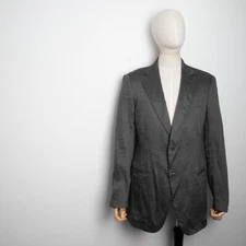 GIORGIO ARMANI Men's Shimmer Shine Gary  Sport Two Buttons Linen Blazer 52 XL
