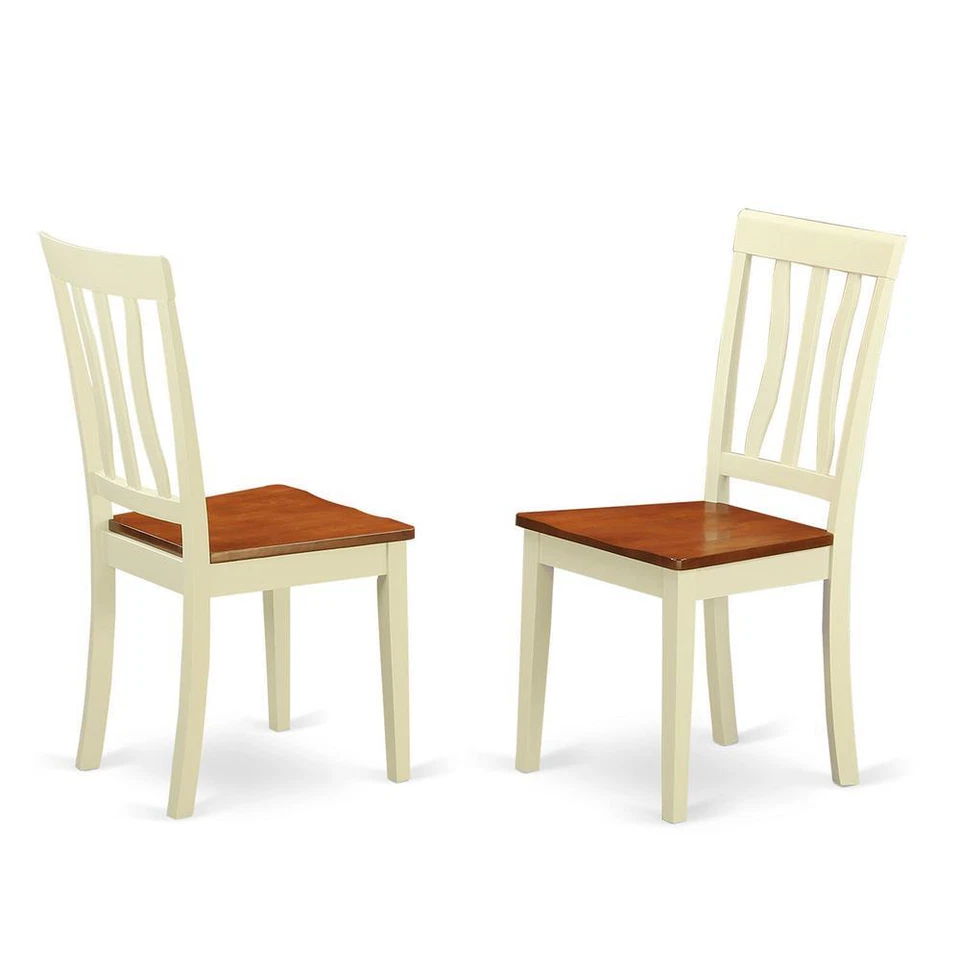 Dining  set  -  5  Pcs  with  4  Wood  Chairs  in  Buttermilk - Image 2 of 4