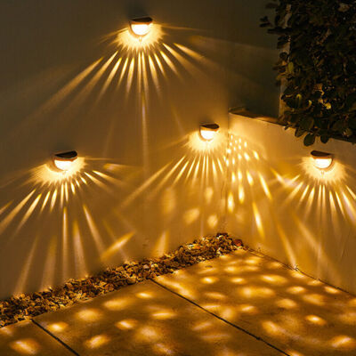 2-8 Pack Outdoor Solar LED Deck Light Garden Patio Pathway Stair Step Fence Lamp