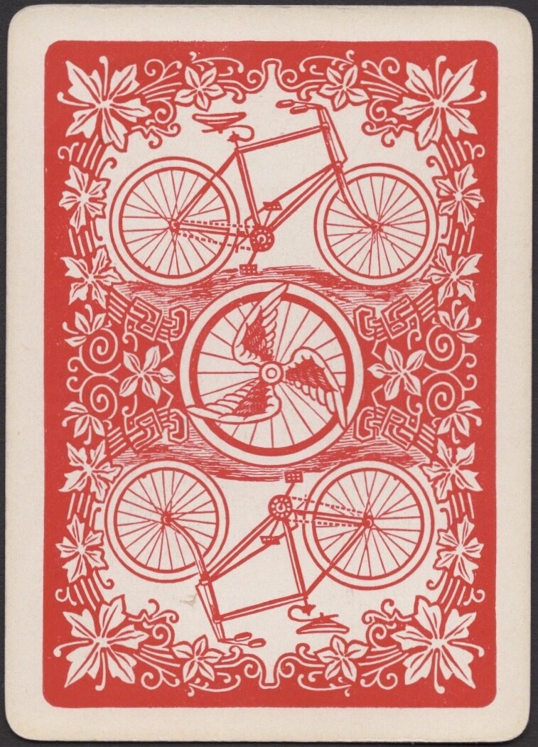 Playing Cards Single Card Old Antique USPC BICYCLE 808 LEAGUE