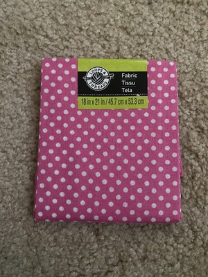 Loops & Threads Fabric, Pink And White Polka Dot, 100% Cotton Fat Quarter