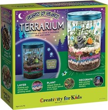 Grow 'N Glow Terrarium Kit for Kids - Educational Science Kits Ages 6-8 NEW 