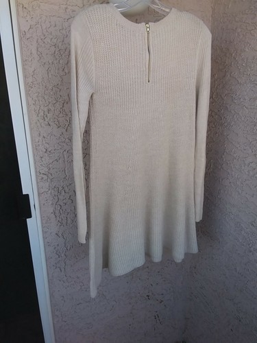 AUTÉNTICO VESTIDO DE PUNTO DBL. M ""ROMEO & JULIET COUTURE"" PARA MUJER OTMEAL MANGA LARGA - Imagen 7 de 8