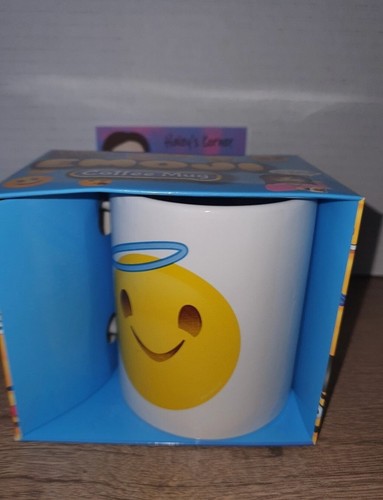 Tazza da tè caffè Emoji Universe sorridente faccia angelo tazza ceramica aureola - Foto 2 di 4