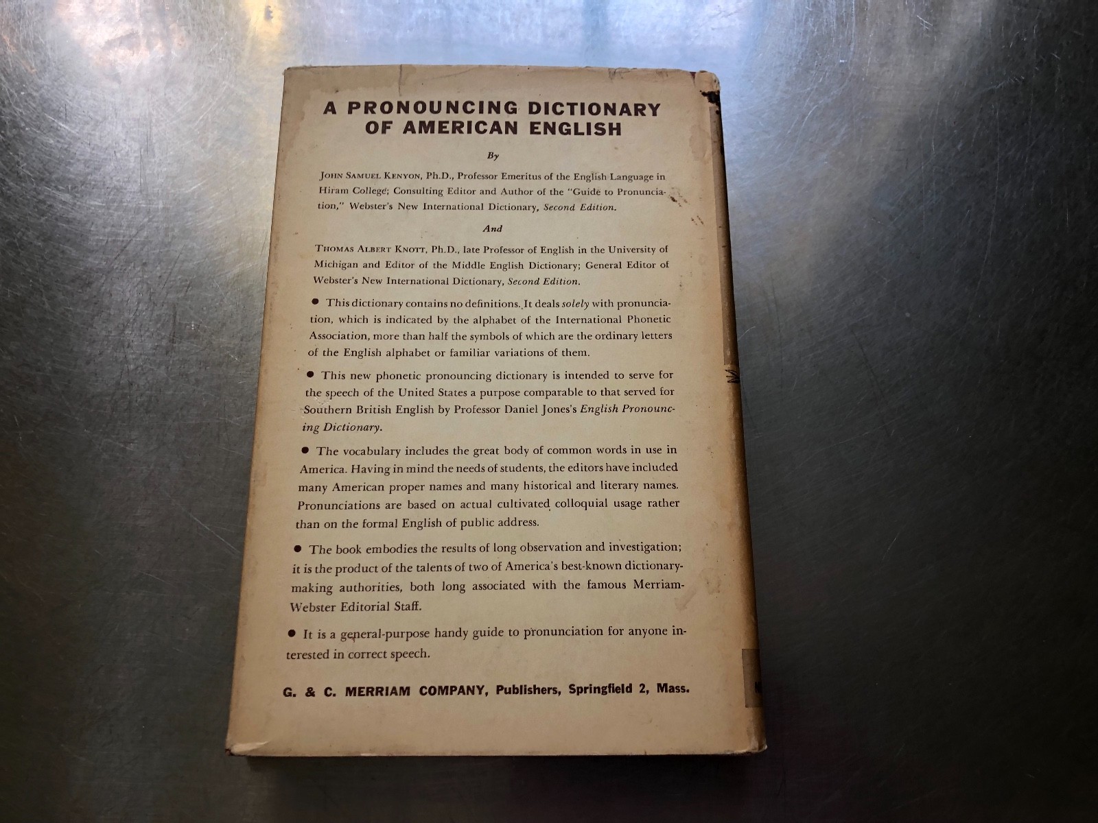 A PRONOUNCING DICTIONARY OF AMERICAN ENGLISH (1953, Hardcover) s#5879B |  eBay