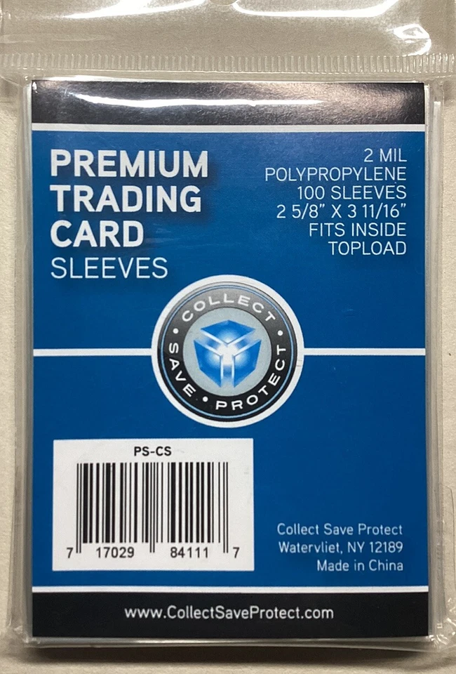 COLLECT SAVE PROTECT CSP Trading Card Sleeves 1 Unopened pack of 100 With Tracking!