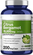 Citrus Bergamot 15,000mg 200 Caps Vegan/Non G...