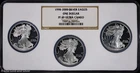 1998-2000 $1 American Silver Eagles 3-Coin Proof Set NGC PR 69 UC