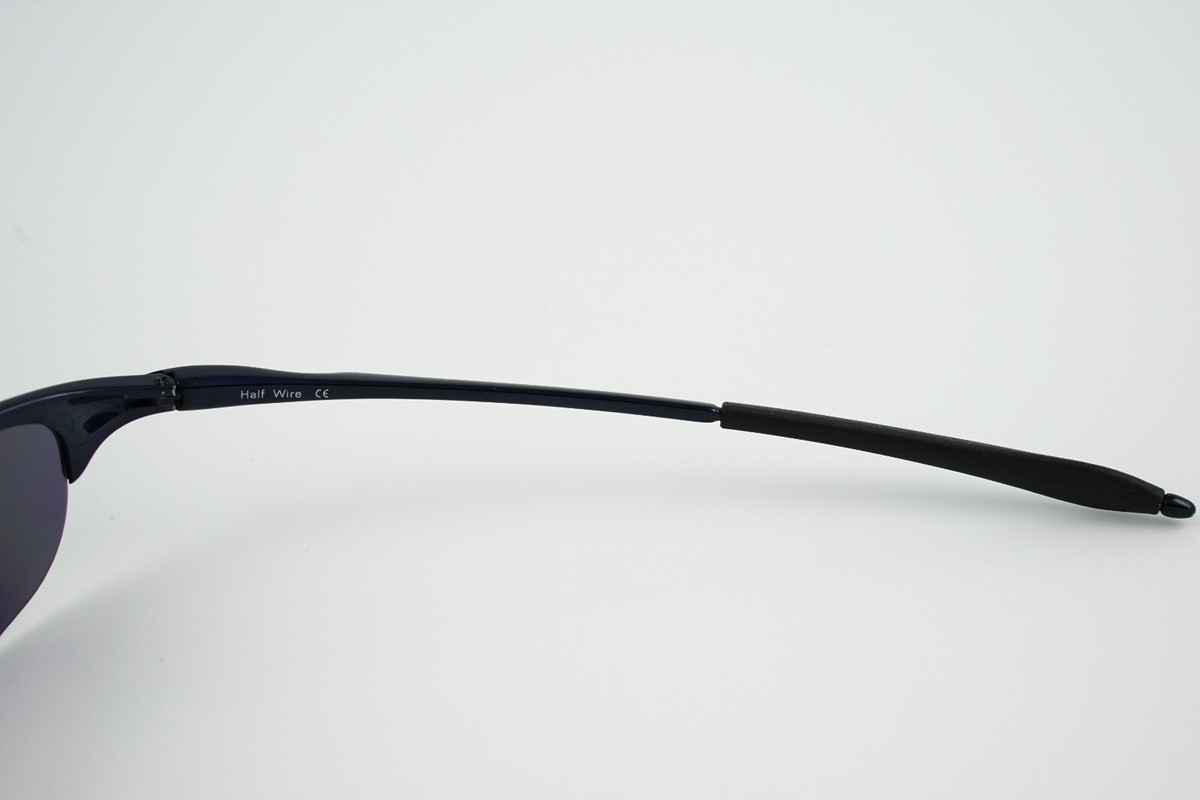 Oakley Half Wire 1.0 Navy Blue/Black Iridium Sunglasses Vintage | eBay