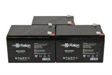 Raion Power 12V 12Ah Battery For Power-Sonic PS-12140 F2 - 3 Pack