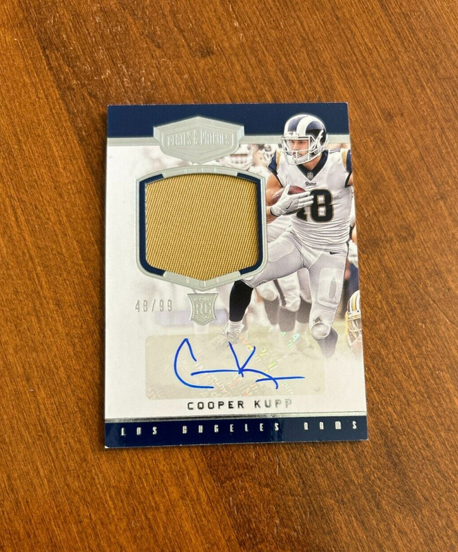 Cooper Kupp 2017 Plates Patches Rookie Patch Auto #220 Seahawks Rams /99 RC