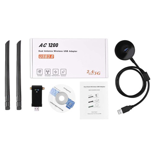 WiFi Adapter 1200Mbps WLAN Empfänger Stick Dongle USB Dual Band für PC MAC Win10 - Bild 11 von 11