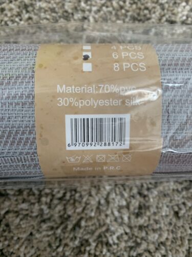 6 Vinyl Placemats Shinykdy Gray- New In Package, Never Opened 30x45CM - Picture 5 of 6