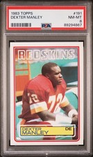 1983 TOPPS #191 DEXTER MANLEY PSA 8