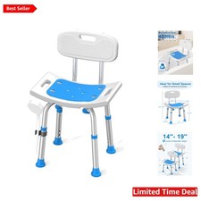 Durable Shower Chair with Non-Slip Rubber Feet - Ideal for Seniors and Disabled