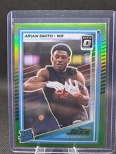 2025 Donruss Optic Arian Smith /50 RC LIME GREEN PRIZM #285 New York Jets