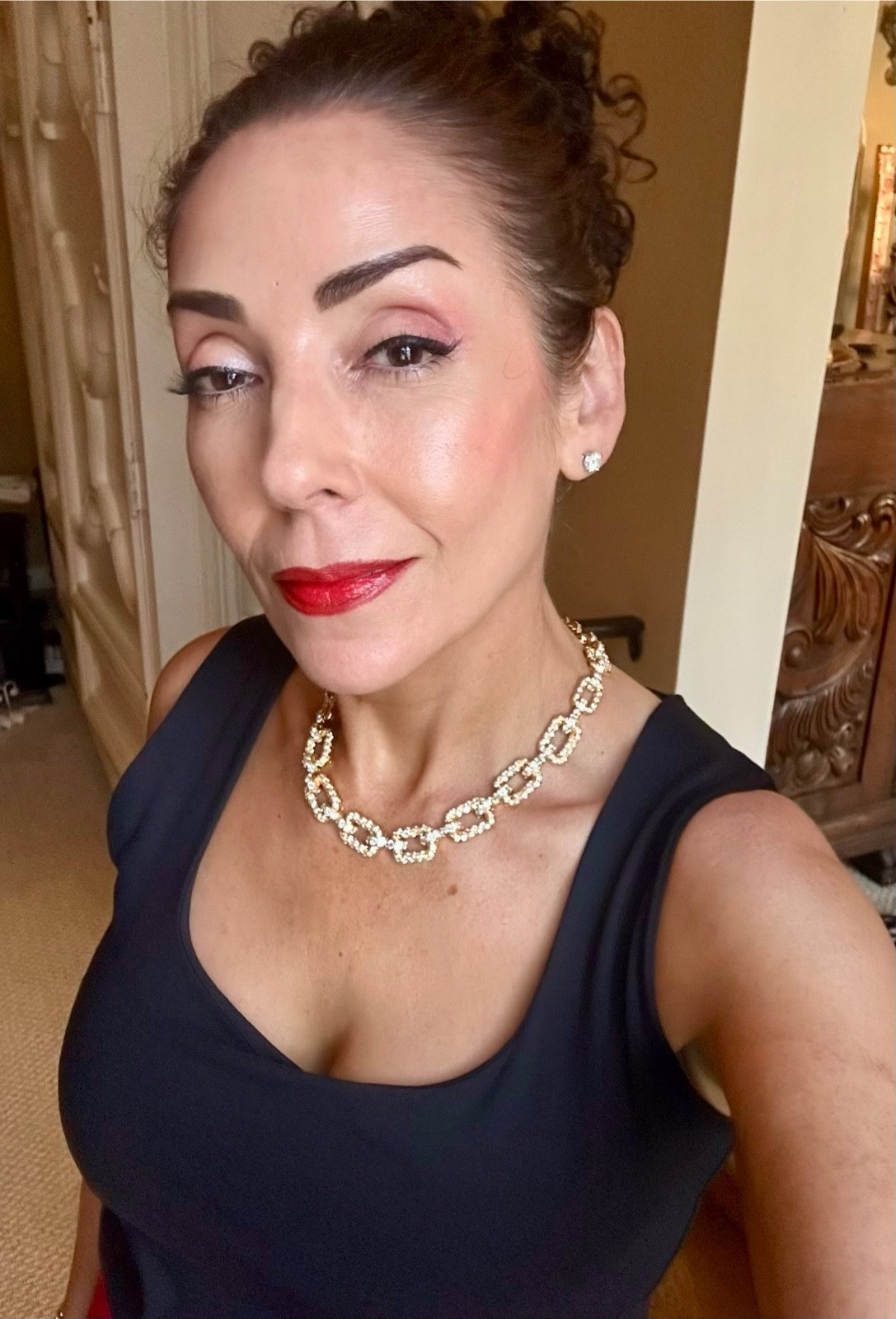 Bold Rectangular Diamond Link Necklace / Choker 1… - image 7