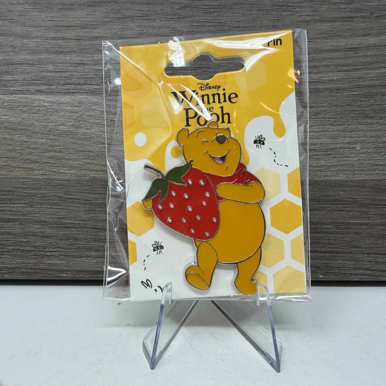 Disney Trading Pin Winnie The Pooh Strawberry Laugh Enamel 2026 Neon Tuesday New