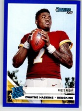 Dwayne Haskins 2019 Donruss Press Proof Blue 301 Washington Redskins Rookie