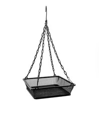 Black Hanging Bird Feeder Mesh Seed Tray - A0080