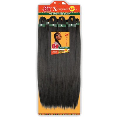 Sensationnel X-Pression Pre-Stretched Braid - 8X STRAIGHT 58''