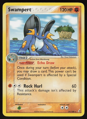 Swampert (27/100) (Stamped) [EX: Crystal Guardians] main image 0