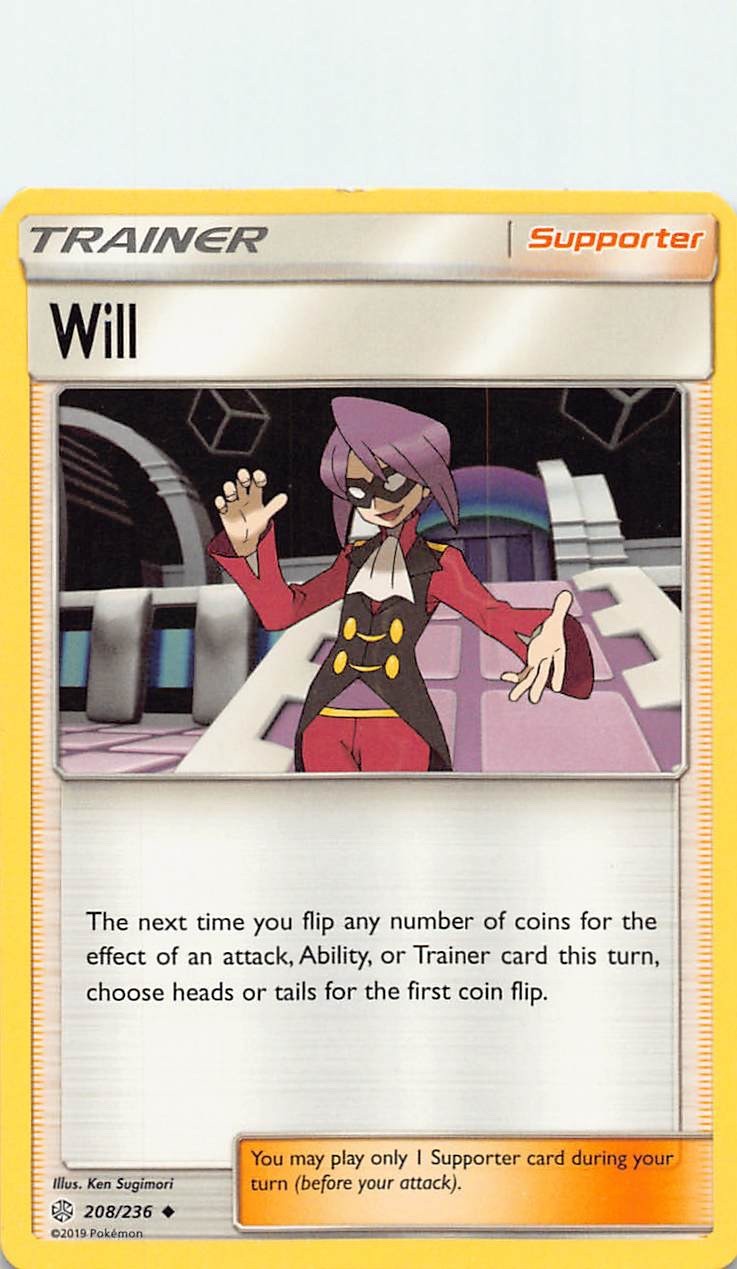 Will 208/236 Uncommon Non Holo Pokemon TCG | Trainer Supporter