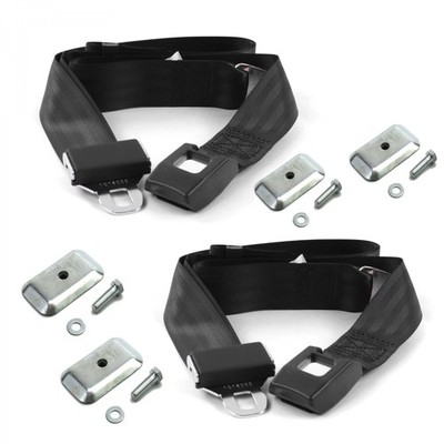 JP Cherokee 1974 - 1983 Standard 2pt BK Belt Kit w/Brackets-2 Belts  