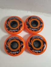 Lot of 4 TronX Outdoor Pavement Asphalt Hilo 4-76MM 85A Roller Hockey Wheels