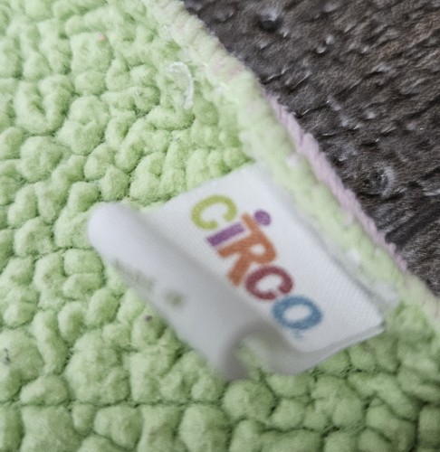 CIRCO Pink Polka Dot Velour Green Plush Sherpa Baby Crib Blanket - Picture 5 of 5