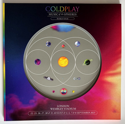 COLDPLAY * MUSIC OF THE SPHERES TOUR PROGRAMME w/ LONDON SLIP CASE * 2025 * BN!