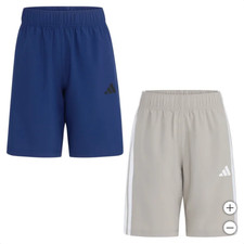 Adidas Youth Boys 2-pack Woven Shorts, Blue and Beige, Medium 10/12 