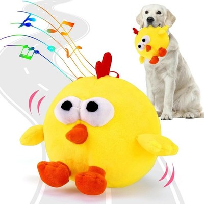 BABORUI Interactive Dog Toys, Rechargeable Jumping Chicken with Recording &Music