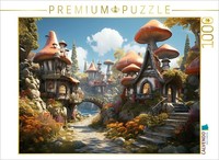 Calvendo Puzzle Mushroom Houses | 1000 Pieces, Finished Size 25.2 × 18.9 In (64