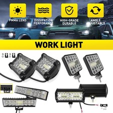 3/4/6/7" 120W Power Car LED Work Lights Bar Flood Spot Beam Lamps Truck SUV Boat