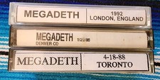 Rare MEGADEATH LIVE Concert Cassettes - Rock Metal Cassette