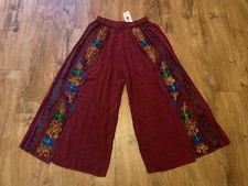 NWT Flowy Wide Leg Bohemian High Slit Palazzo Pants
