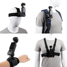 Accessories Kit for DJI Osmo Pocket 3 New Quick Release Head Strap Mount + Chest