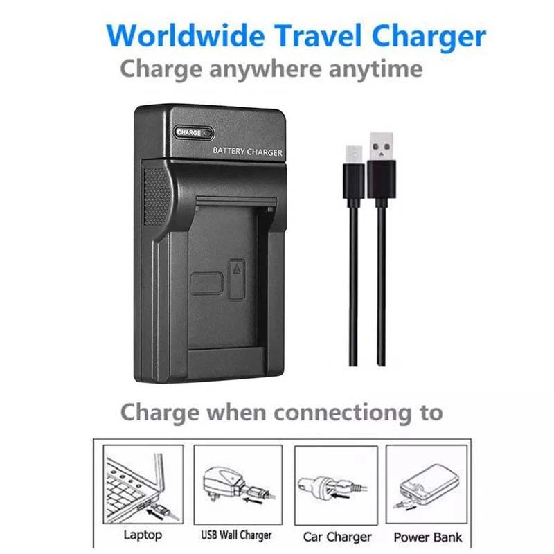 Cargador USB para tarjeta Casio NP-60 NP60 Exilim EX-S10 EX-S12 EX-Z90 EX-FS10 EX-Z25 Foto 4 de 4