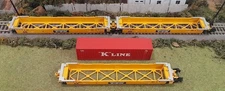 * 1/87 * Walthers * 3 Unit TTX Maxi Stack III Intermodal Well Car + 40ft K line