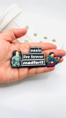 Oasis Noel Liam Charms Fits Crocs SET OF 5 Shoe Clog Charms Real UK Seller 🇬🇧